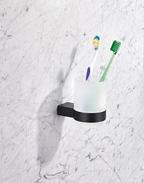 Milacio Стакан для зубных щеток Ultra MCU.961.MB черный матовый – фотография-3